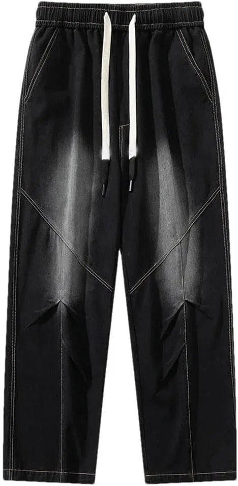 Джинсы свободные прямые Black