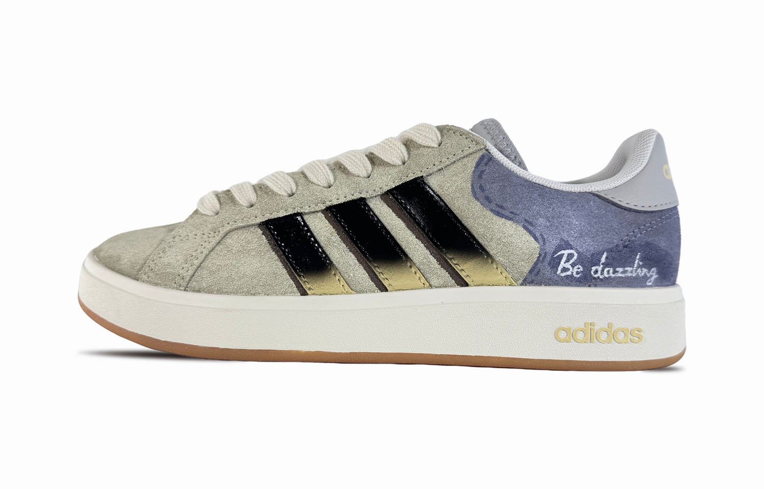 

Adidas Кроссовки для скейтбординга Grand Court Base 00s Jiaye, Autumn Twilight Gray, с покрытием Thermal Abrasion Resistant, низкие