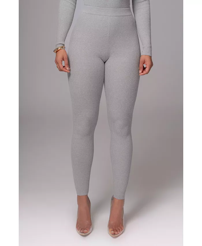 

Женские серые ребристые леггинсы Naaya JLUXLABEL, серый