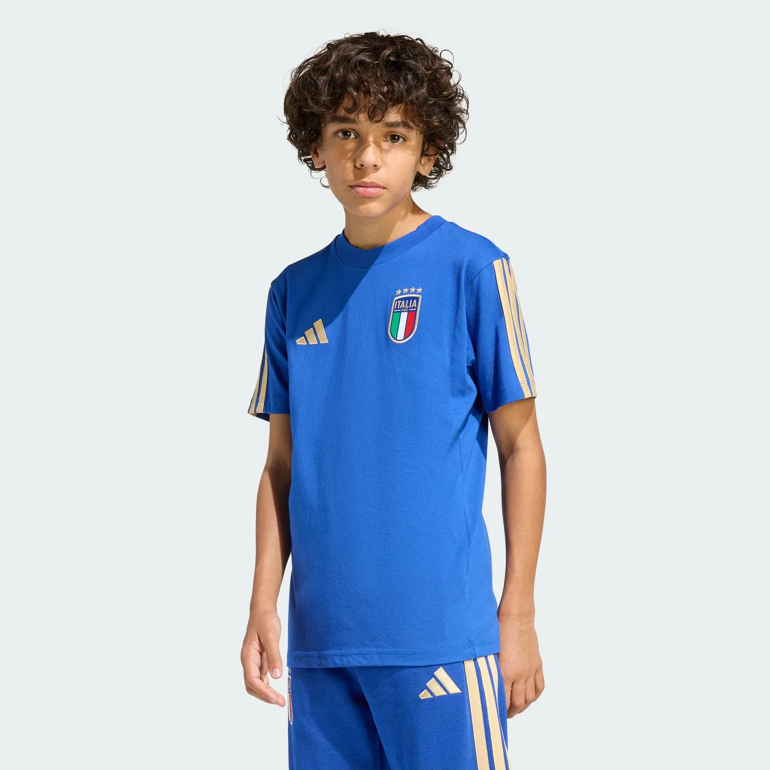 Детская футболка adidas Italy DNA, насыщенный синий