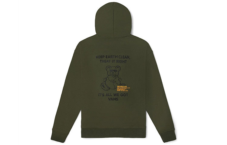 Толстовка Vans Bear Alphabet Printing Casual Couple Style Green VN0A54O3KCZ, зеленый — фото 2