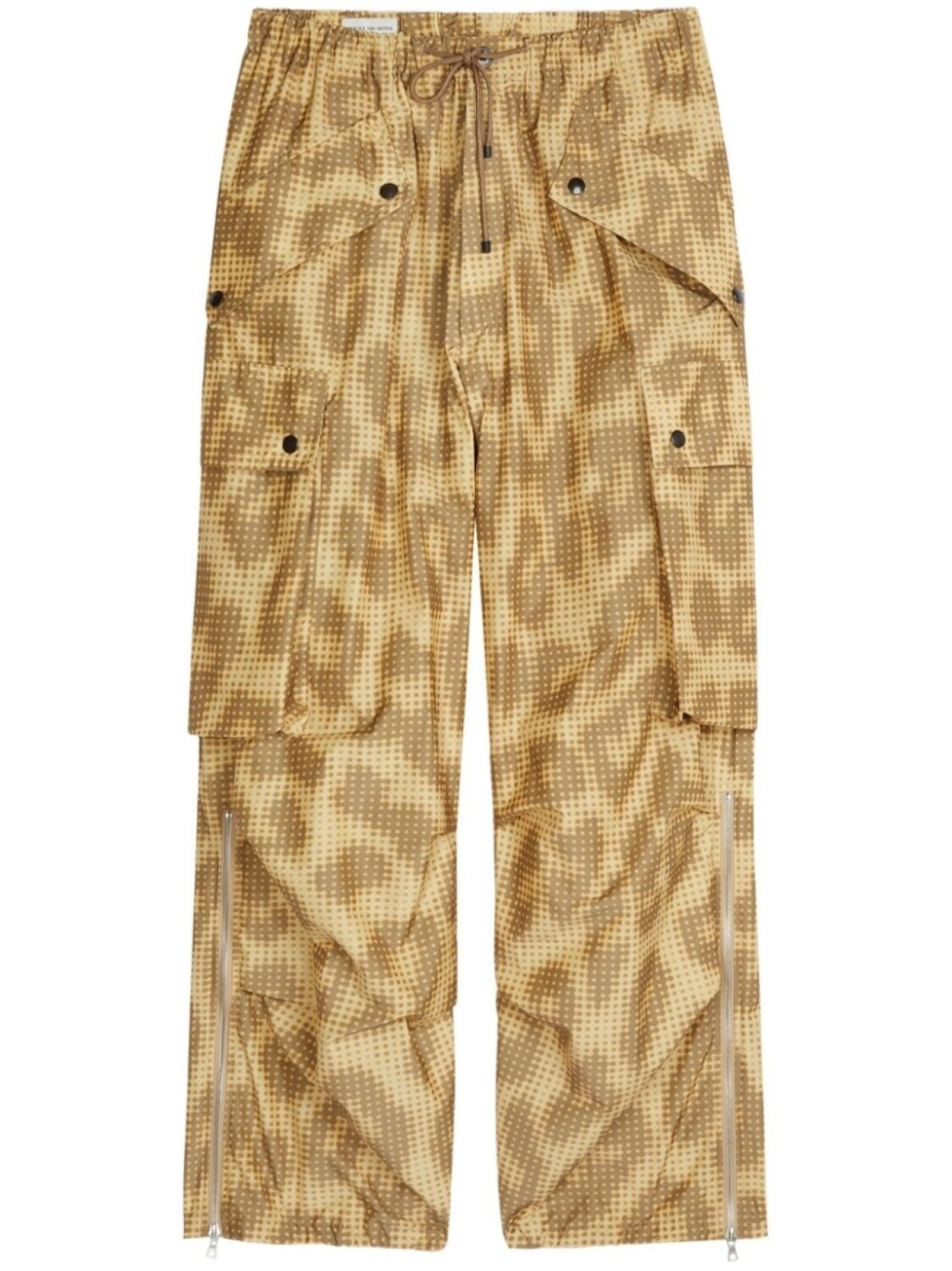 

DRIES VAN NOTEN брюки карго с леопардовым принтом, нейтральный цвет