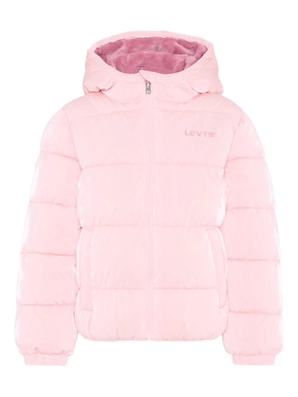 Стёганая куртка с капюшоном Levi'S Kids, розовый