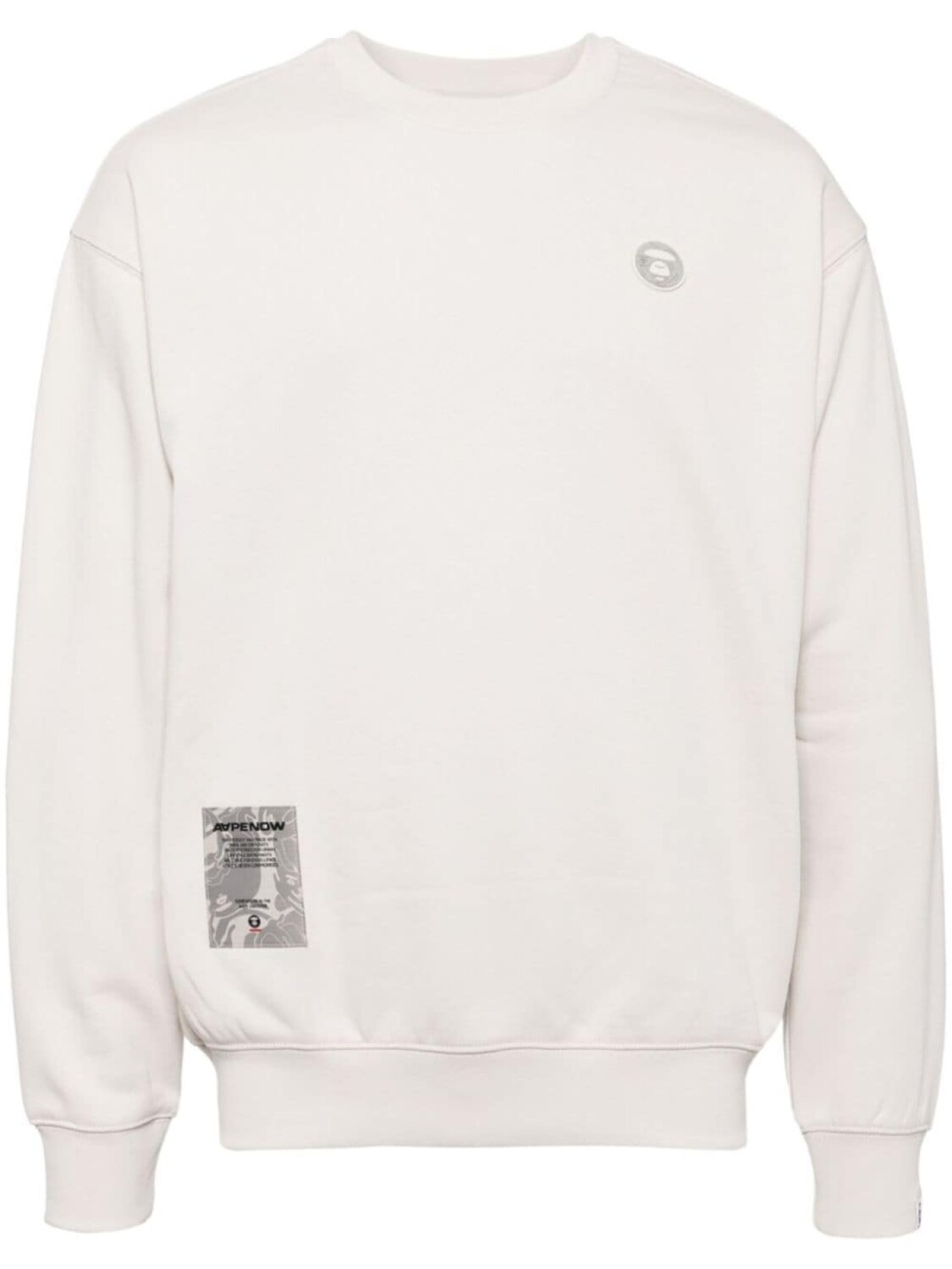 

AAPE BY *A BATHING APE толстовка с нашивкой-логотипом, нейтральный цвет