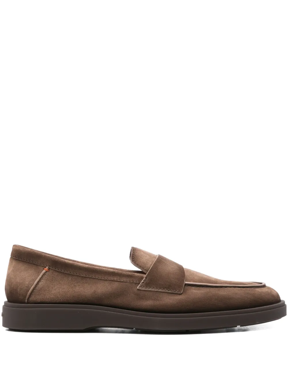 

Замшевые пенни-лоферы Santoni, коричневый