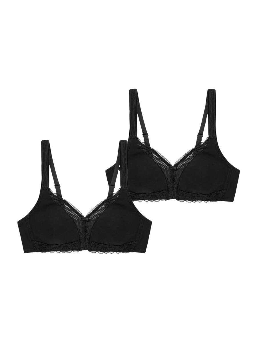 

Бюстгальтер-футболка TRIUMPH Modern Lace+Cotton, черный