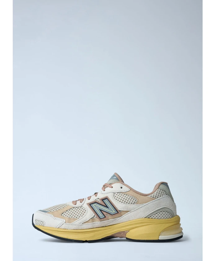 Замшевые сетчатые кроссовки, круглый носок New Balance, мультиколор — фото 4