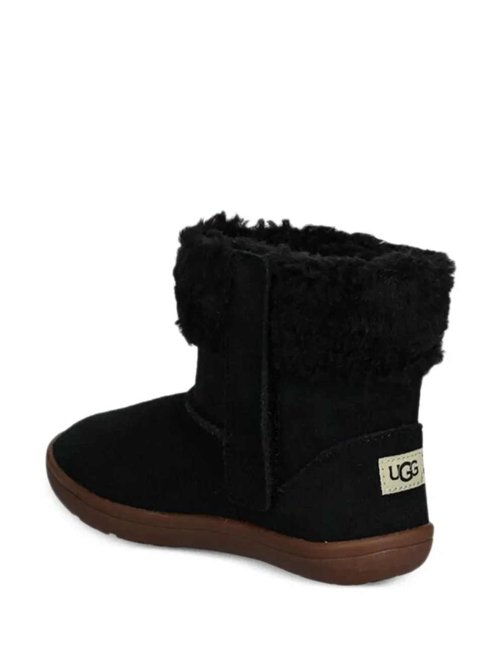 Сапоги с меховой отделкой Ugg Kids, черный — фото 3