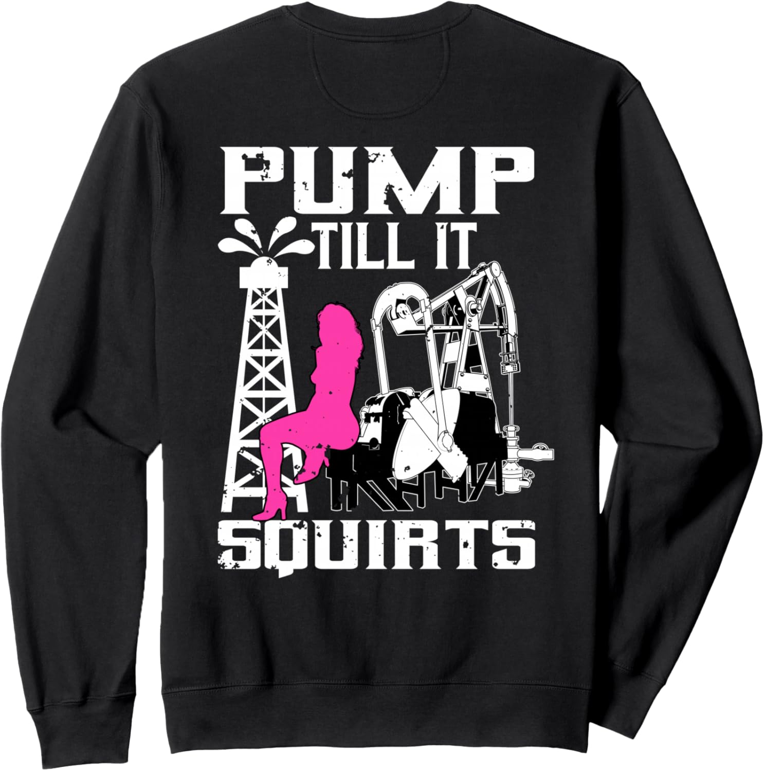 

Подарок для нефтяника: толстовка с рисунком рабочий на нефтяной вышке на спине Oil Field Workers, черный