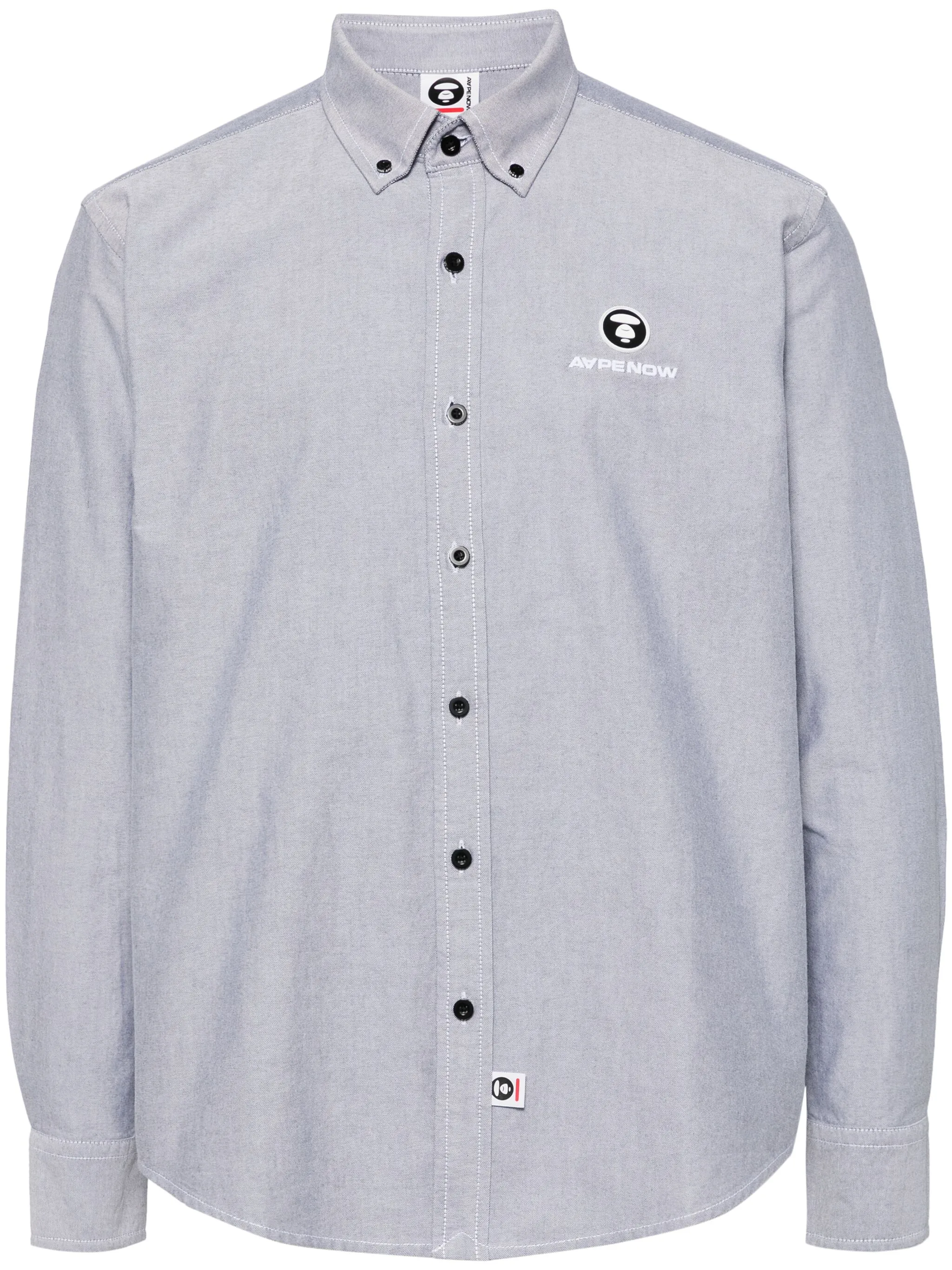 

Рубашка с длинными рукавами и нашивкой-логотипом Aape By A Bathing Ape, серый