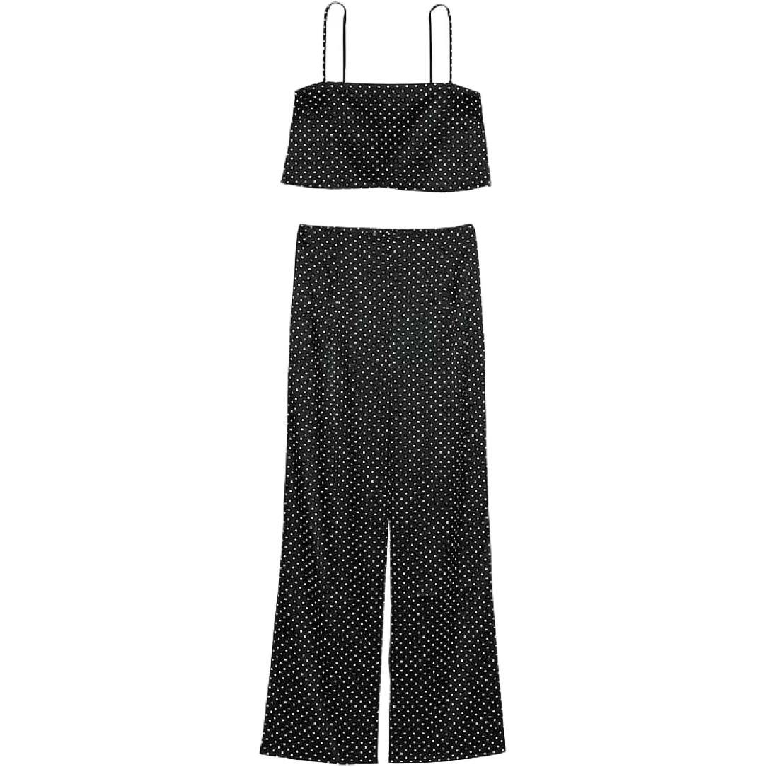 

Victoria's Secret Женский пижамный комплект black polka dot