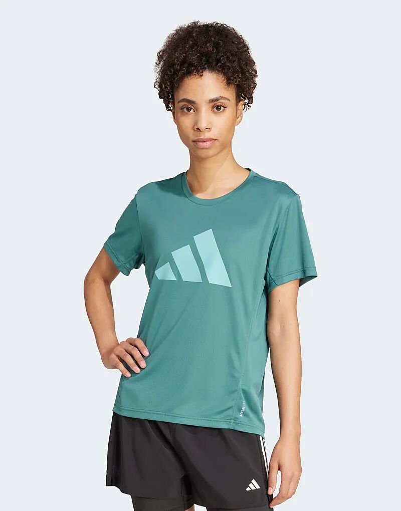 

Футболка adidas Running Run it в любимом бирюзовом цвете Adidas Performance