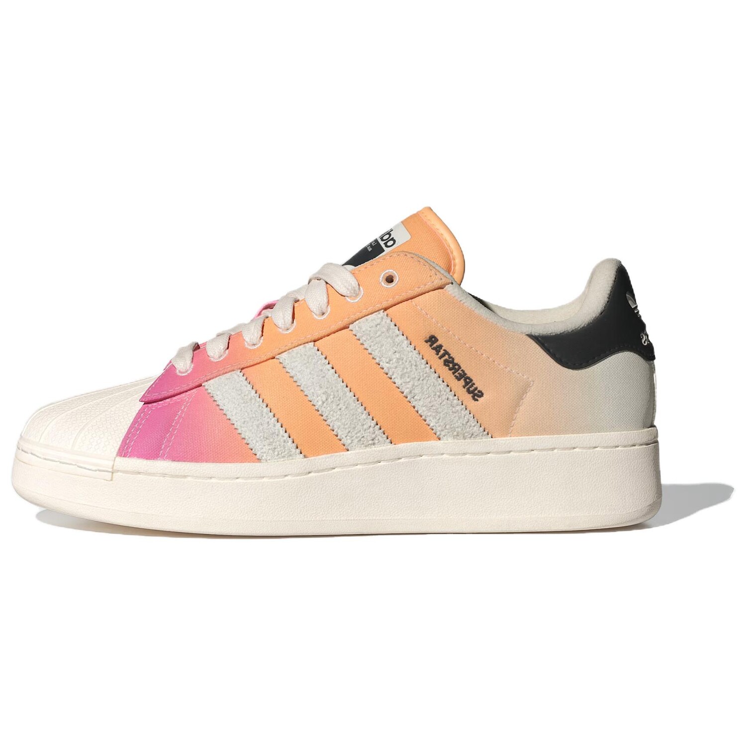 

Кроссовки Adidas Superstar XLG Bliss Pink Acid Orange Cloud White, белый/розовый/оранжевый
