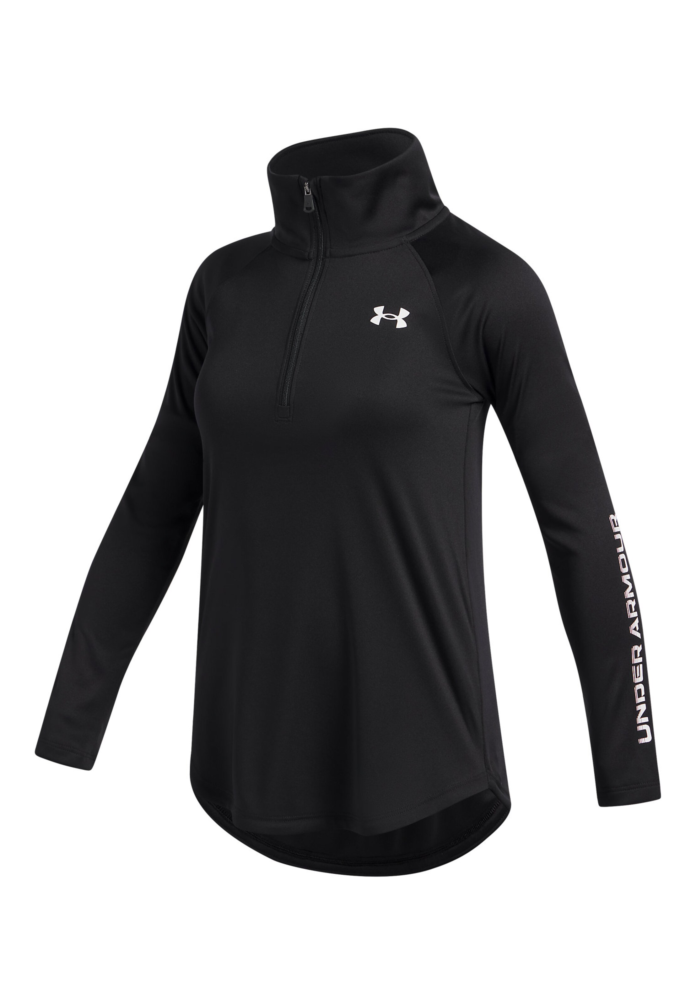Under Armour Спортивный топ 'Tech Wordmark HZ' в черном цвете — фото 2