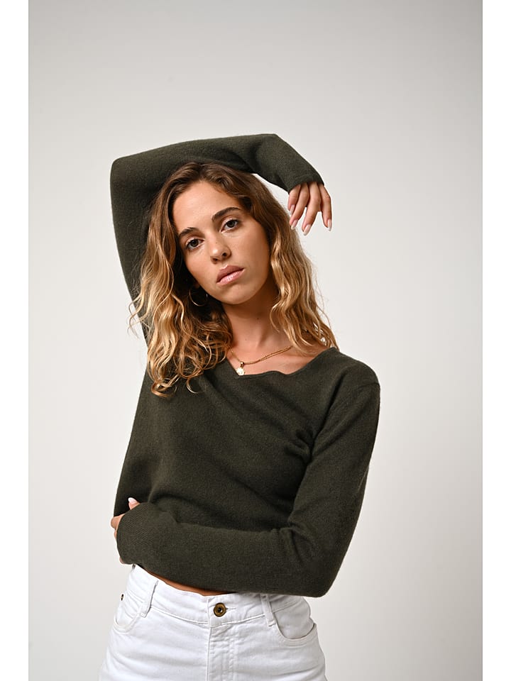 

Кашемировый пуловер AUTHENTIC CASHMERE, хаки