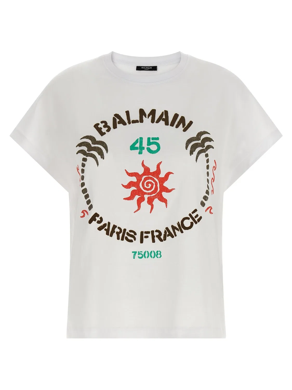 Футболка с принтом «Club 45» BALMAIN, белый