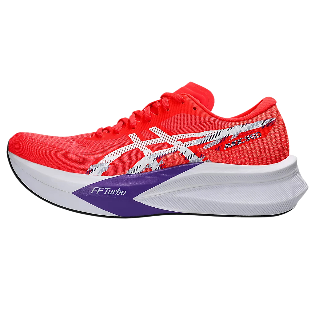 

ASICS Magic Speed 4 амортизирующие низкие FF Blast/ Grip Rubber гоночные беговые кроссовки мужские красный