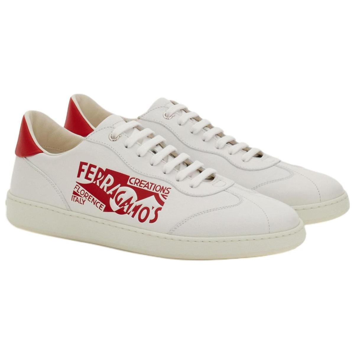 Кроссовки для скейтбординга мужские low top белые Ferragamo, белый — фото 4