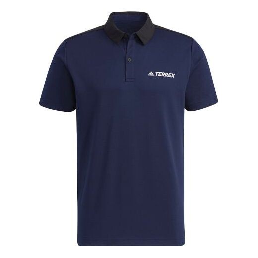 

Футболка bao casual sports short sleeve polo navy blue Adidas, синий