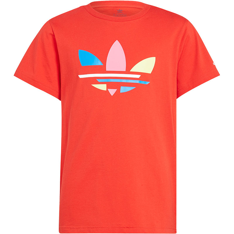 Adidas Originals Футболка Bright Pink Red Fluorescent для подростков — фото 3
