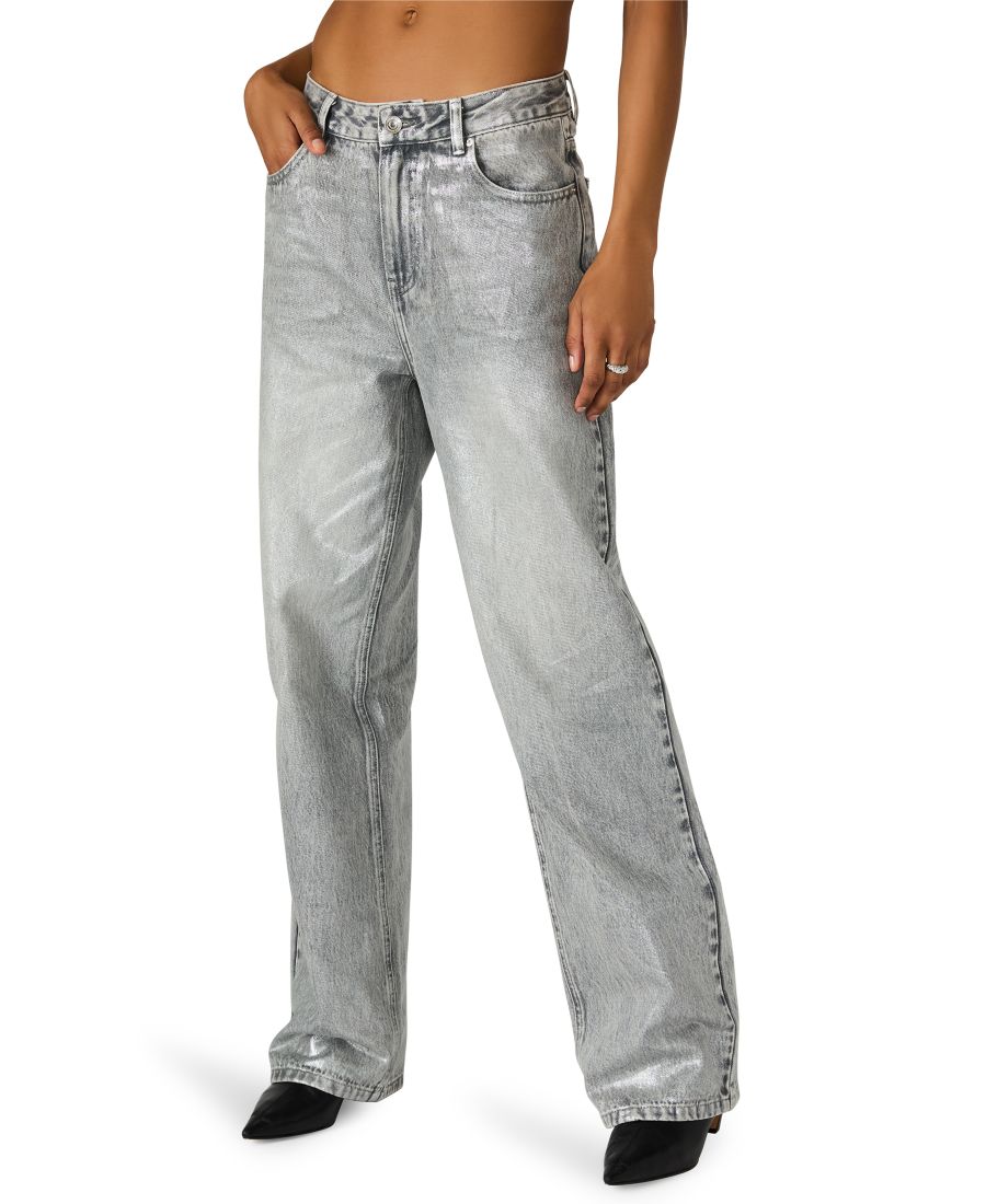 

Женские джинсы Zo Taylor Fit Steve Madden, Metallic Silver