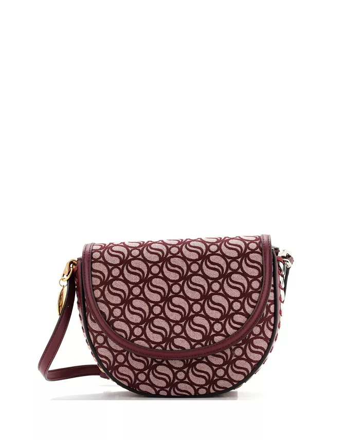 

Среднеразмерная сумка через плечо Frayme Flap с клапаном, S-Wave Monogram Canvas Pre-Owned Stella McCartney, красный
