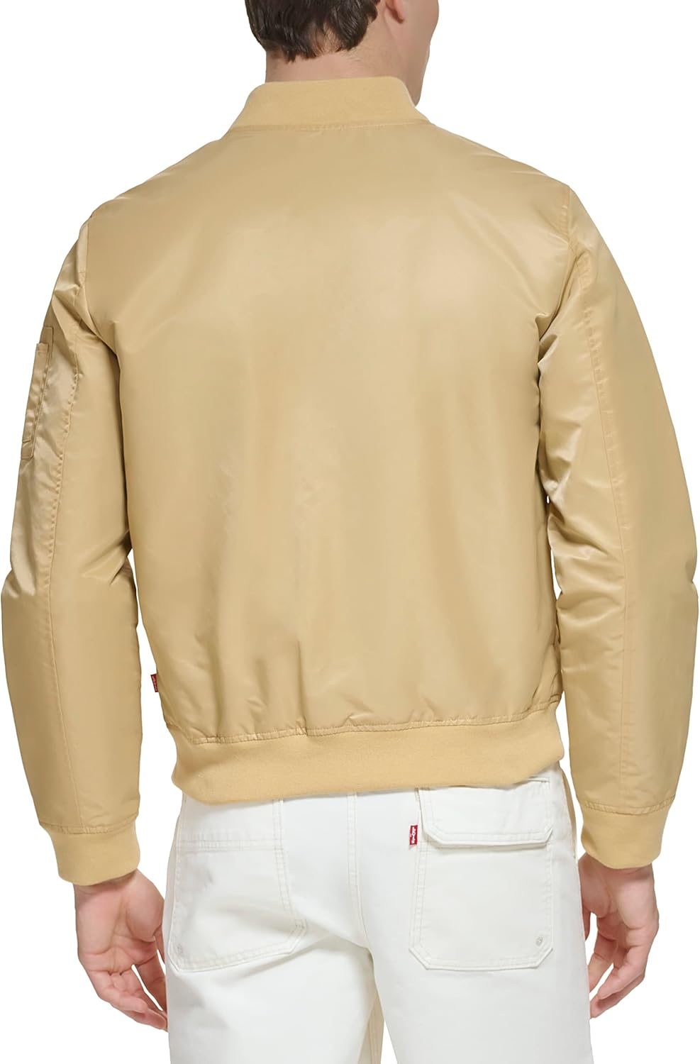 Легкая мужская куртка-бомбер Levi's MA-1 Flight на молнии, Khaki Ma-1 Unfilled — фото 2