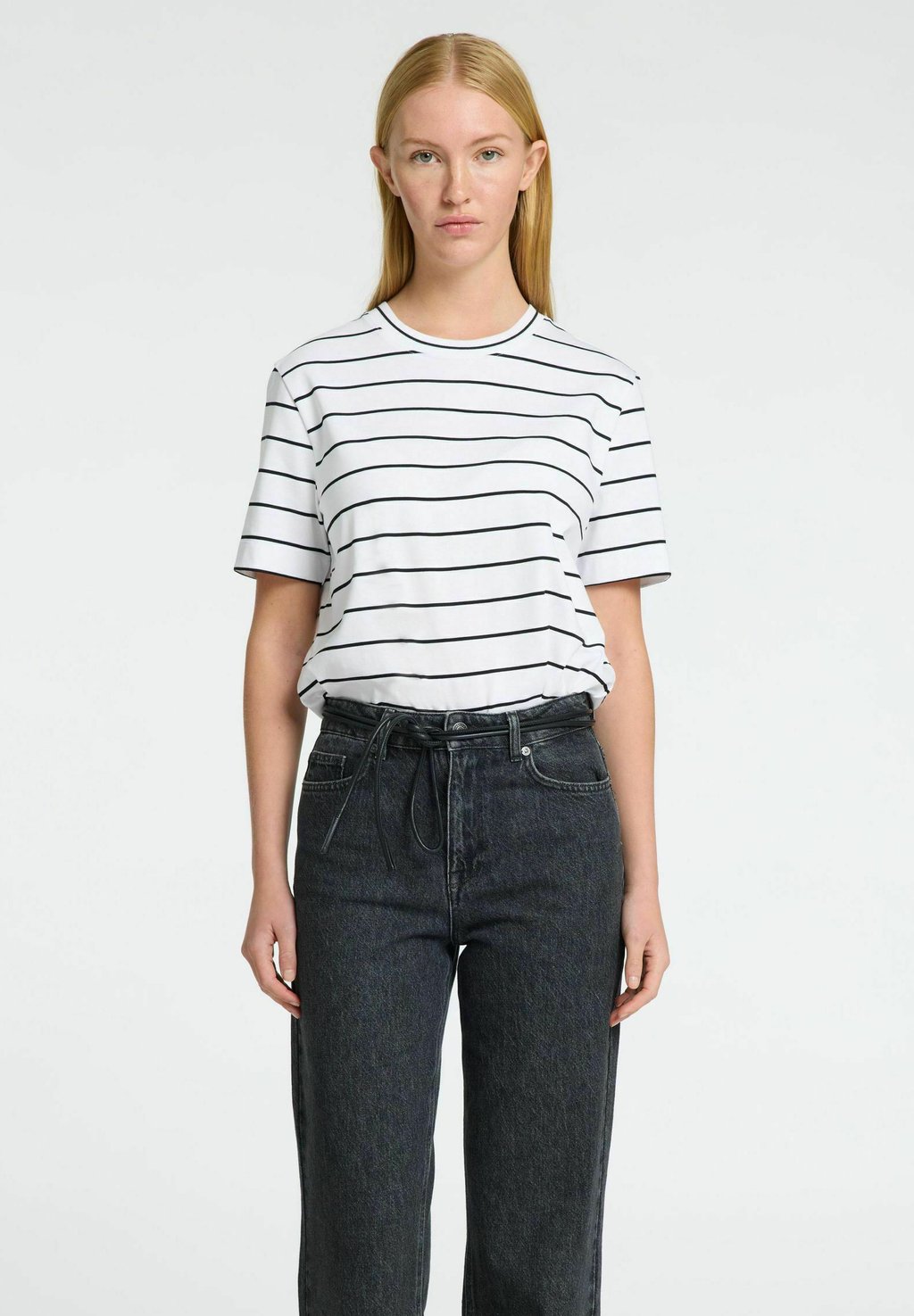 

Футболка с принтом SLFESSENTIAL STRIPED NOOS Selected Femme, кремовый