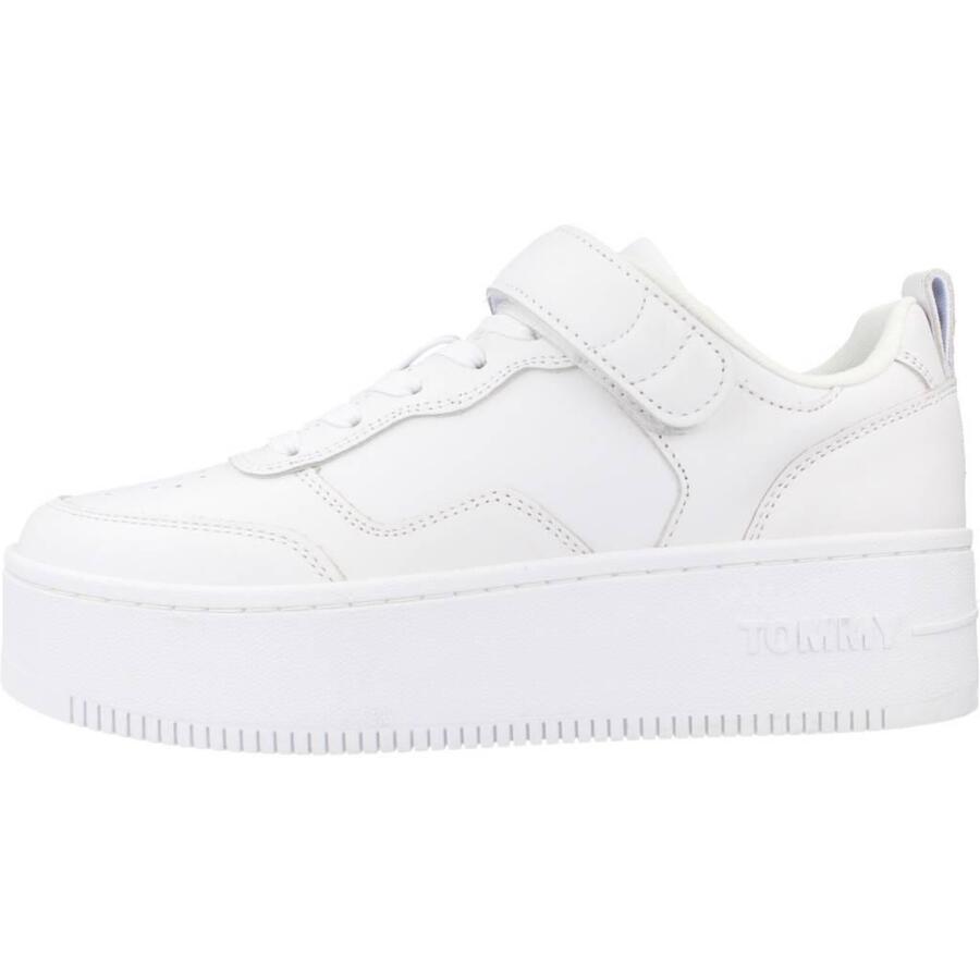 TOMMY HILFIGER Кроссовки Tommy Jeans модель Adhesive Strip Flatform цвет белый — фото 2