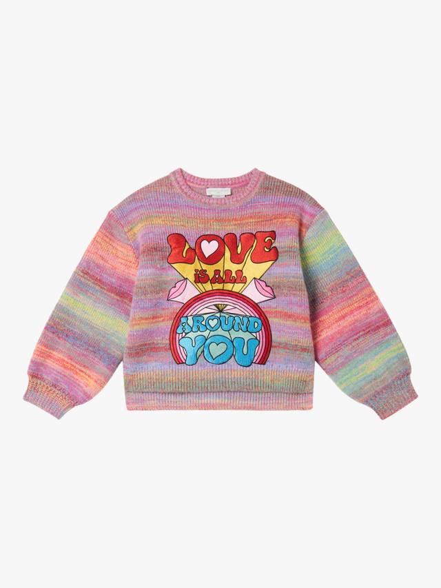 

Детский вязаный джемпер Love с длинными рукавами Stella McCartney Kids