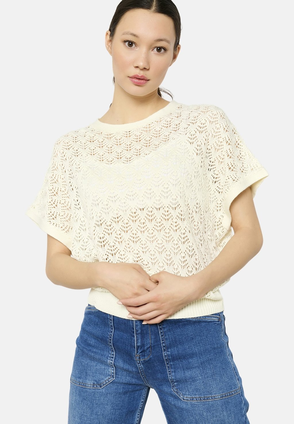

Футболка с принтом WITH SHORT SLEEVES LolaLiza, бежевый