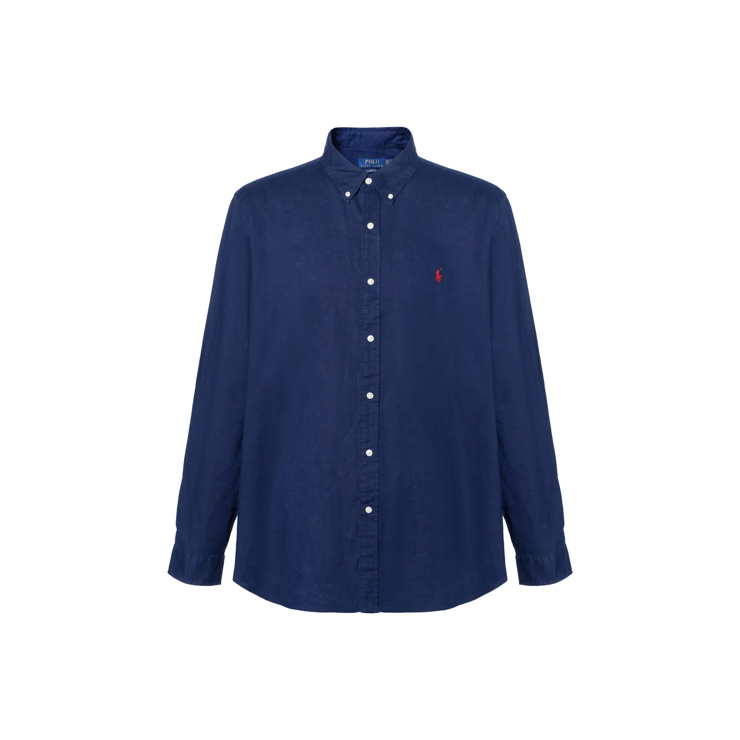 Пре-оунд льняная рубашка с длинным рукавом Polo Ralph Lauren, Dark Blue