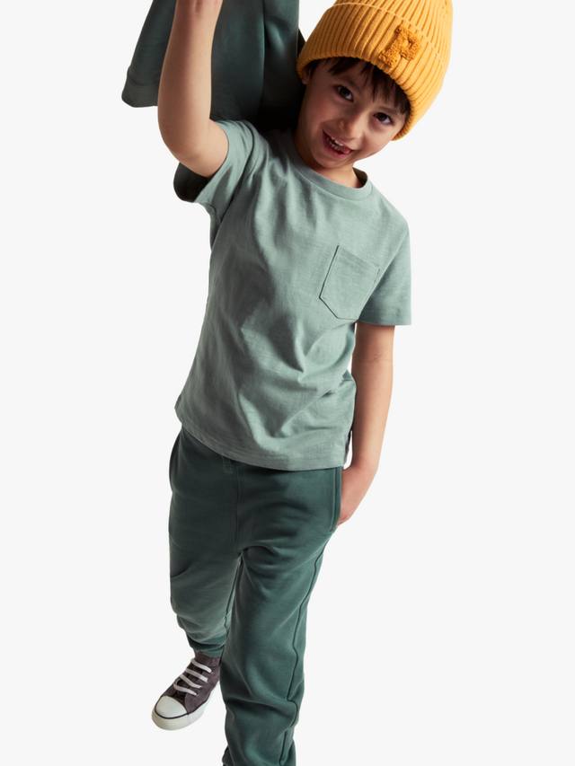 

Детская хлопковая футболка с карманом Polarn O. Pyret, Green