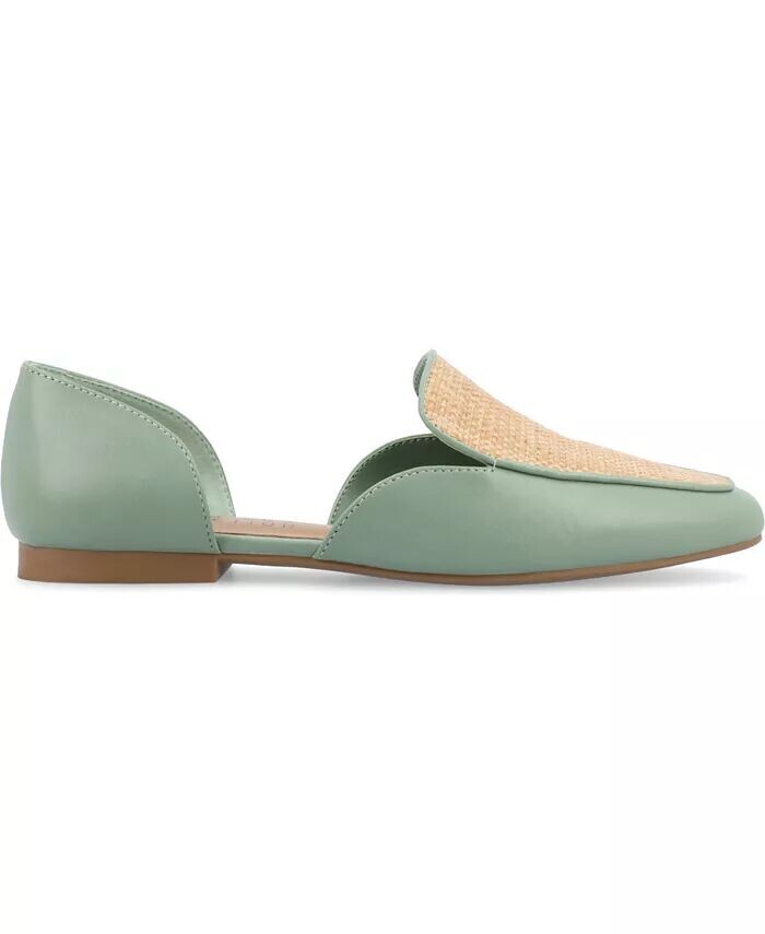 Женские мокасины Kennza Cut Out Slip On Journee Collection, зеленый — фото 2