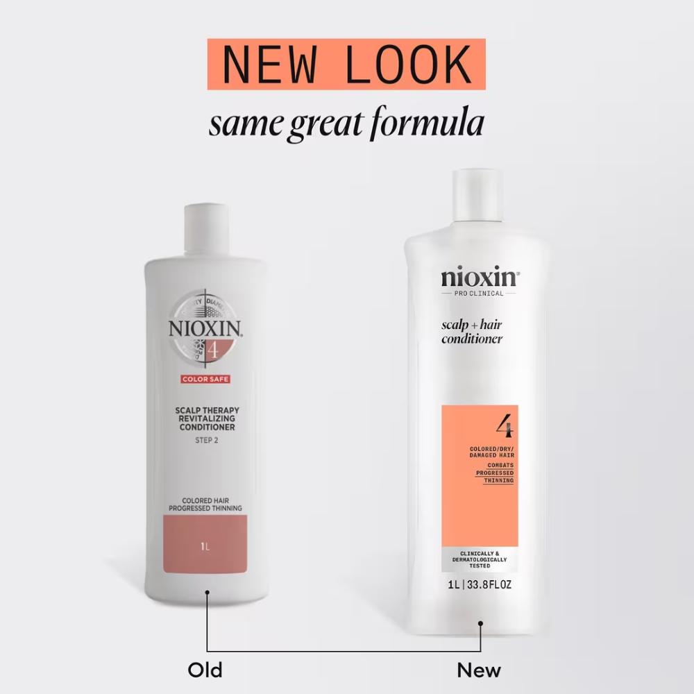 Кондиционер для кожи головы System 4 Scalp Therapy от Nioxin, подходит для мужчин и женщин - 950 мл, прозрачный — фото 2