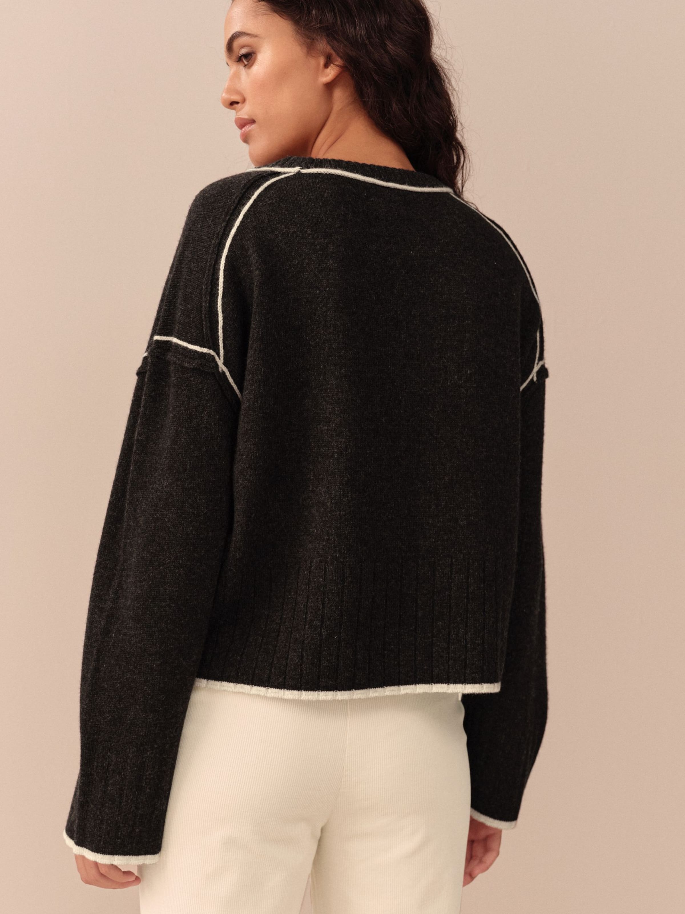 Next Свитер 'N.Premium' в цвете Anthracite — фото 3