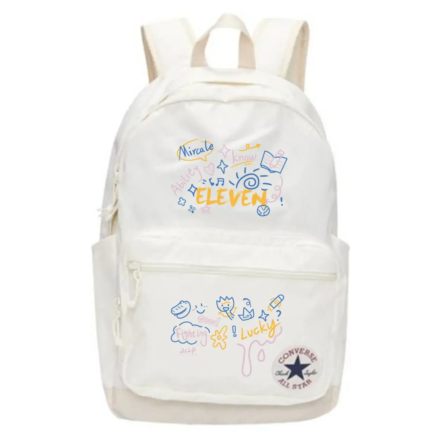 

Converse Полиэстеровый рюкзак обычный унисекс белый, Graffiti