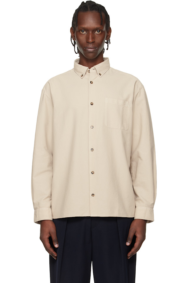 

A.P.C. Бежевая футболка с логотипом Mateo