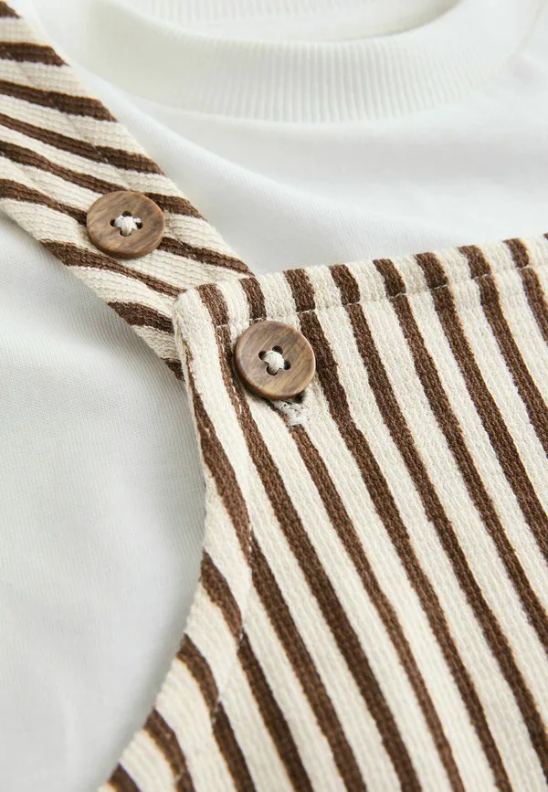 Комбинезон стандартного кроя Next, Brown And Off White Stripe — фото 2
