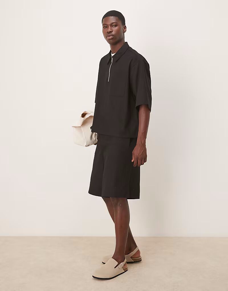 

Широкие шорты ASOS DESIGN черного цвета