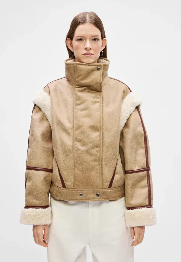 Куртка Cheerlea faux leather Boss, цвет ржавчина/медь — фото 3