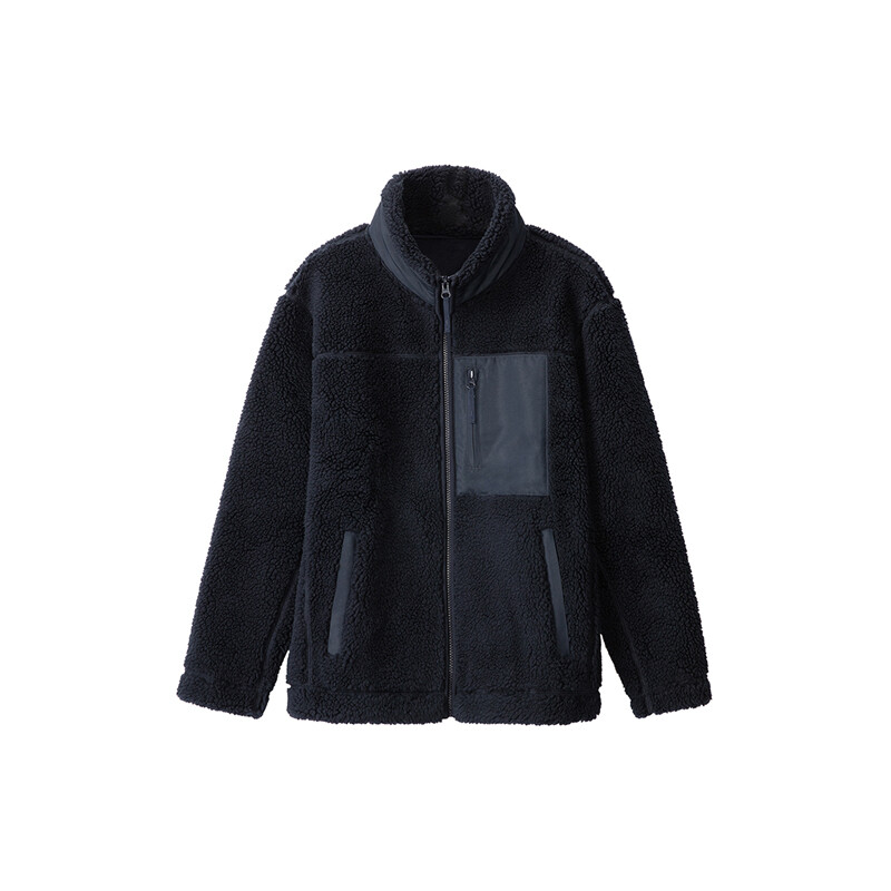 

Куртка плюшевая Muji на молнии, хаки / зеленый