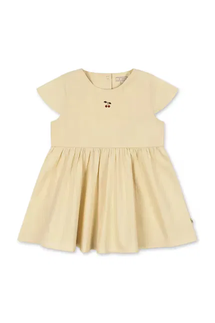 Платье мини с сердцем на спине Hearly Dress GOTS Konges Sløjd, бежевый