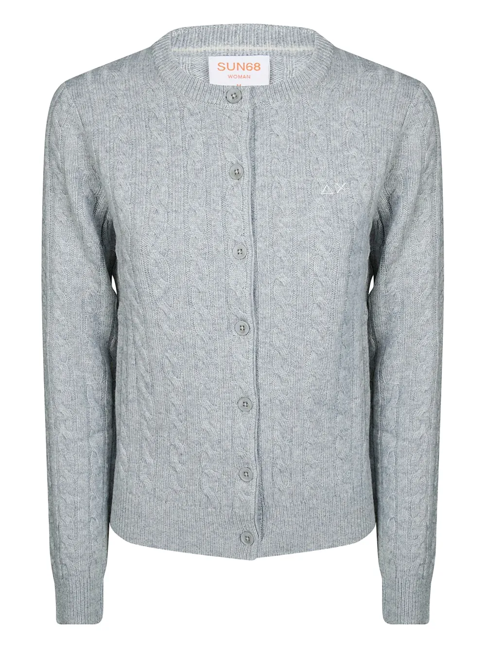 

Кардиган фактурной вязки Sun68, серый