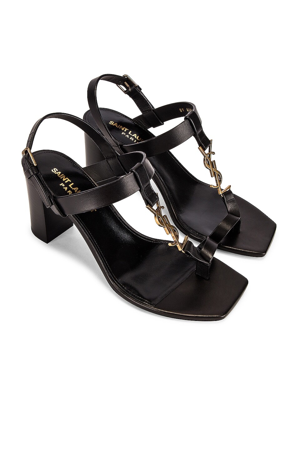 Сандалии Кассандра Saint Laurent, цвет Nero