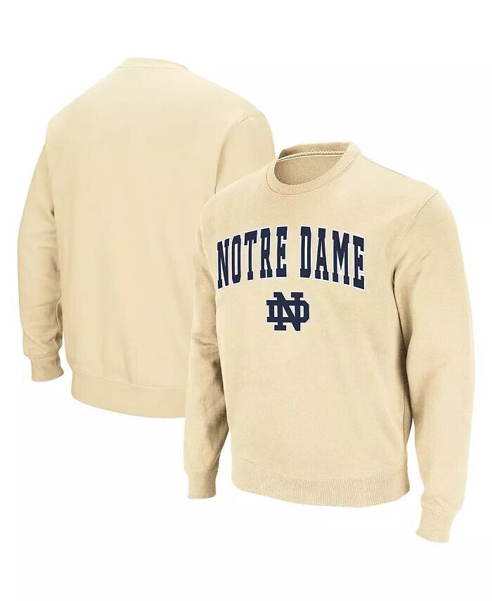 

Мужская толстовка Notre Dame Fighting Irish Arch & Logo с круглым вырезом Colosseum, золотой