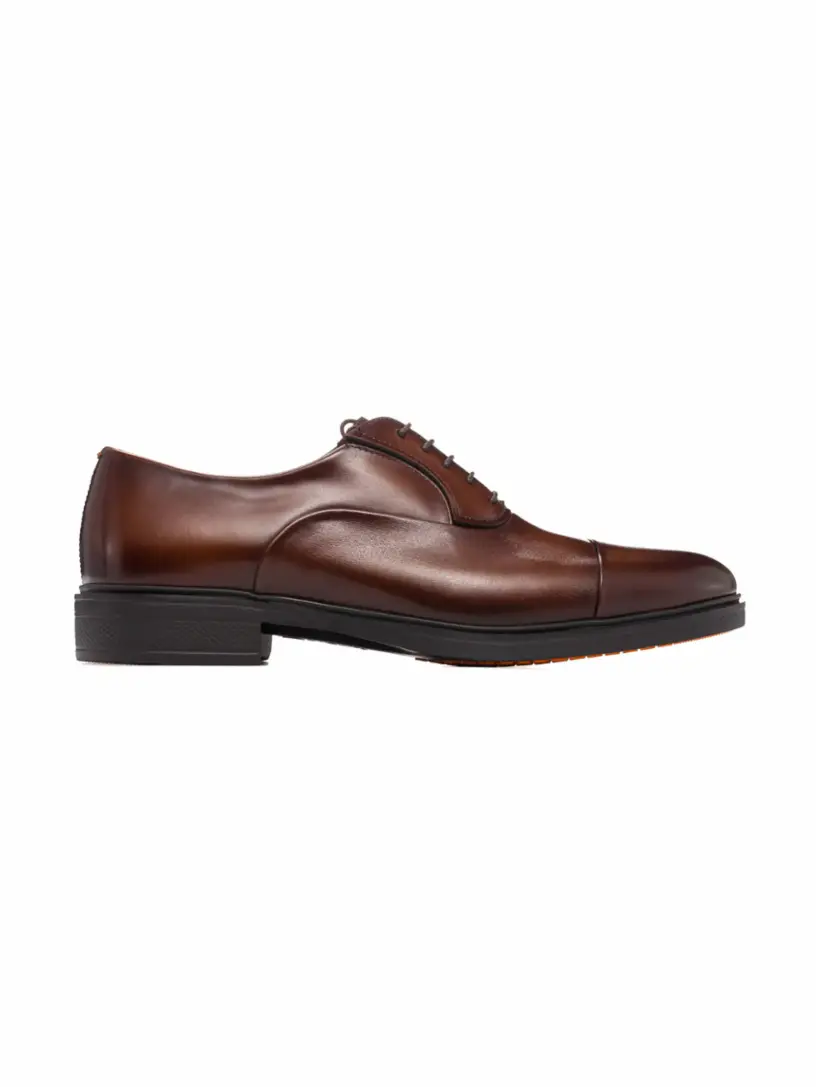 

Кожаные дерби Santoni, коричневый