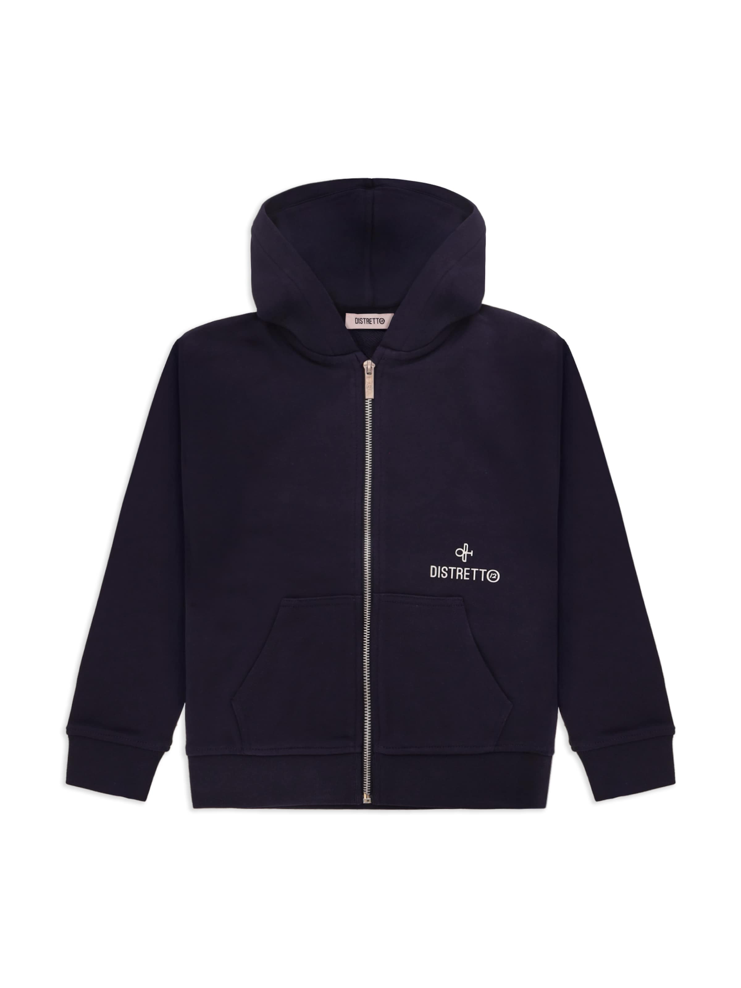 

Distretto12 Толстовка с молнией 'LISBONA' в темно-синем цвете