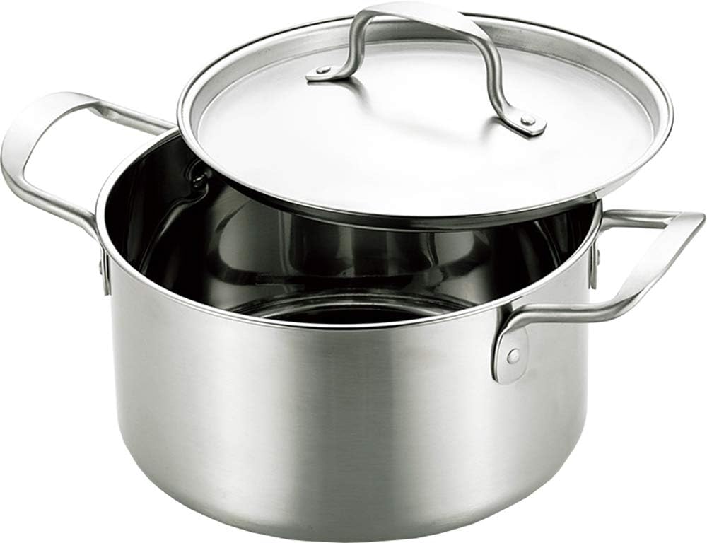 

Двуручная кастрюля Chef's Pot CPW-200, 7,9 дюйма (20 см), нержавеющая сталь, глубокая двуручная кастрюля, совместимая с индукционной индукцией, Tamahashi