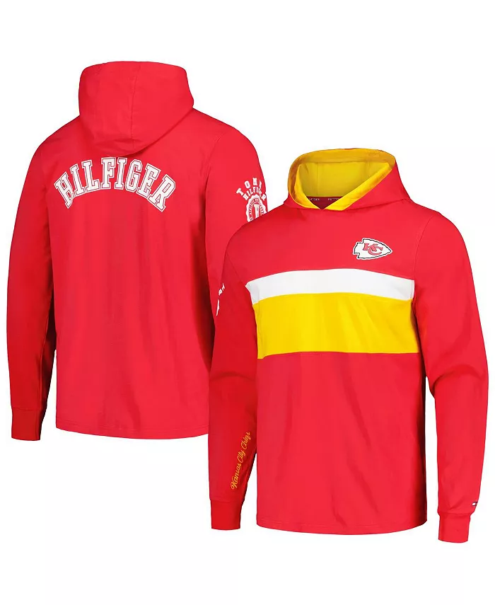 

Мужская красная толстовка с длинным рукавом Kansas City Chiefs Morgan Tommy Hilfiger